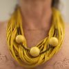 Collier coton lanières 