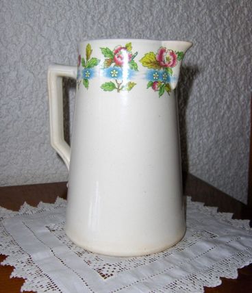 Pichet fleuri - Poteries Digoin Sarreguemines