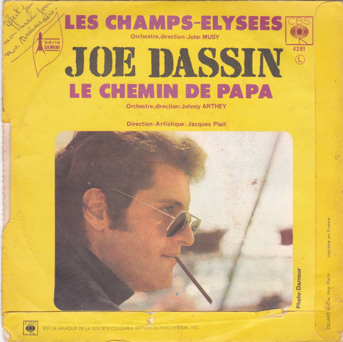 JOE DASSIN - Les Champs-Elysées 45 t - Luckyfind