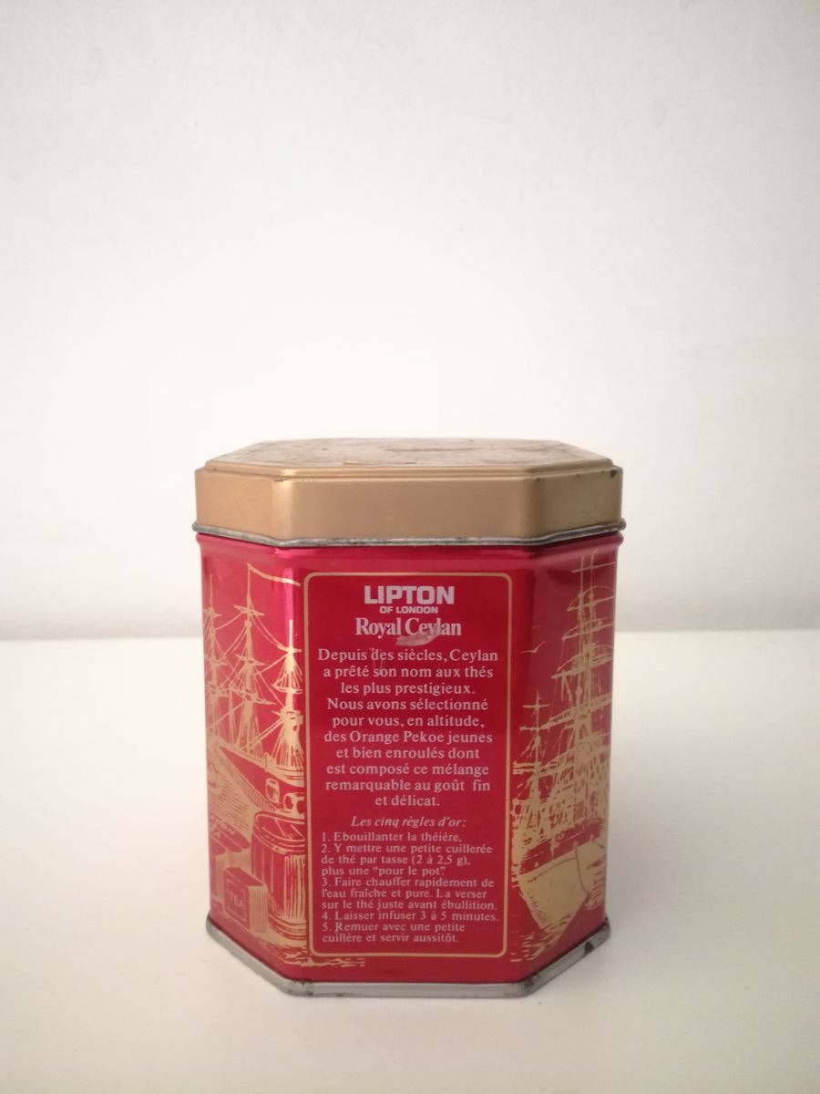 Boite à thé LIPTON vintage - Ressourcerie Histoires Sans Fin