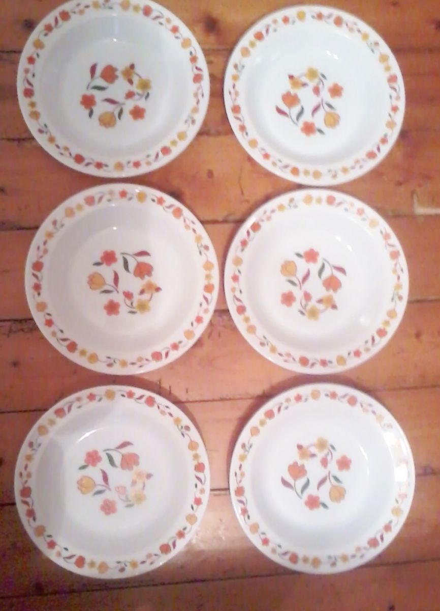 Lot de 6 assiettes plates - Arcopal France - Label Emmaüs