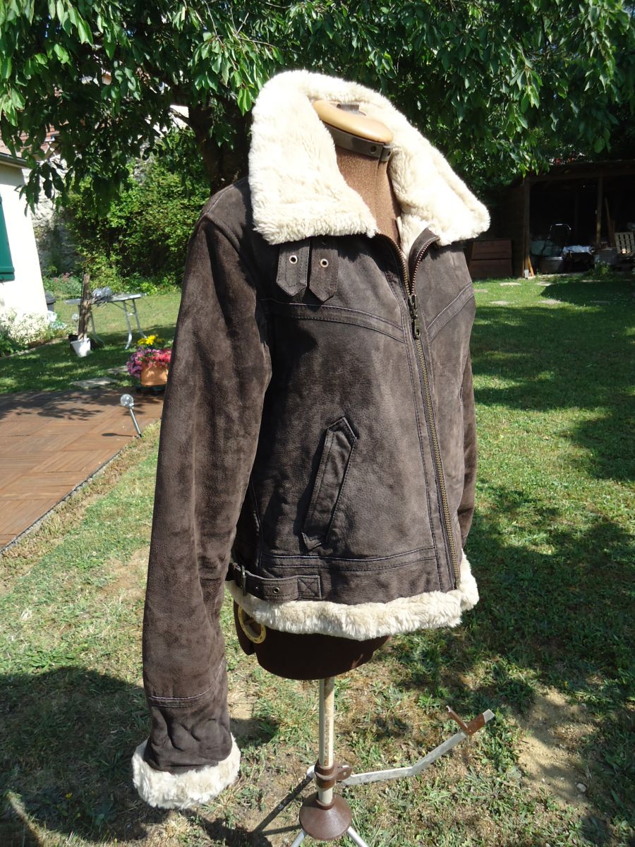 manteau femme croute de cuir