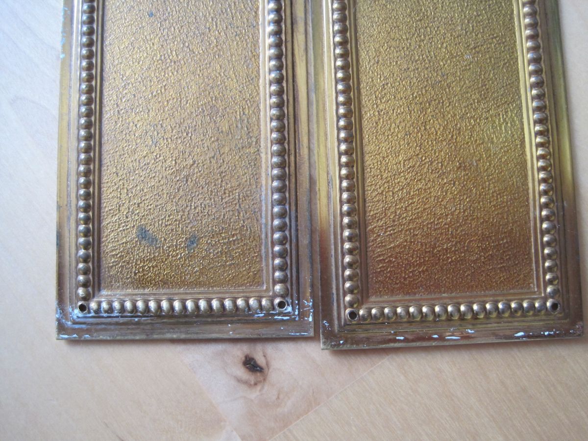 2 plaques de protège porte en cuivre – Luckyfind