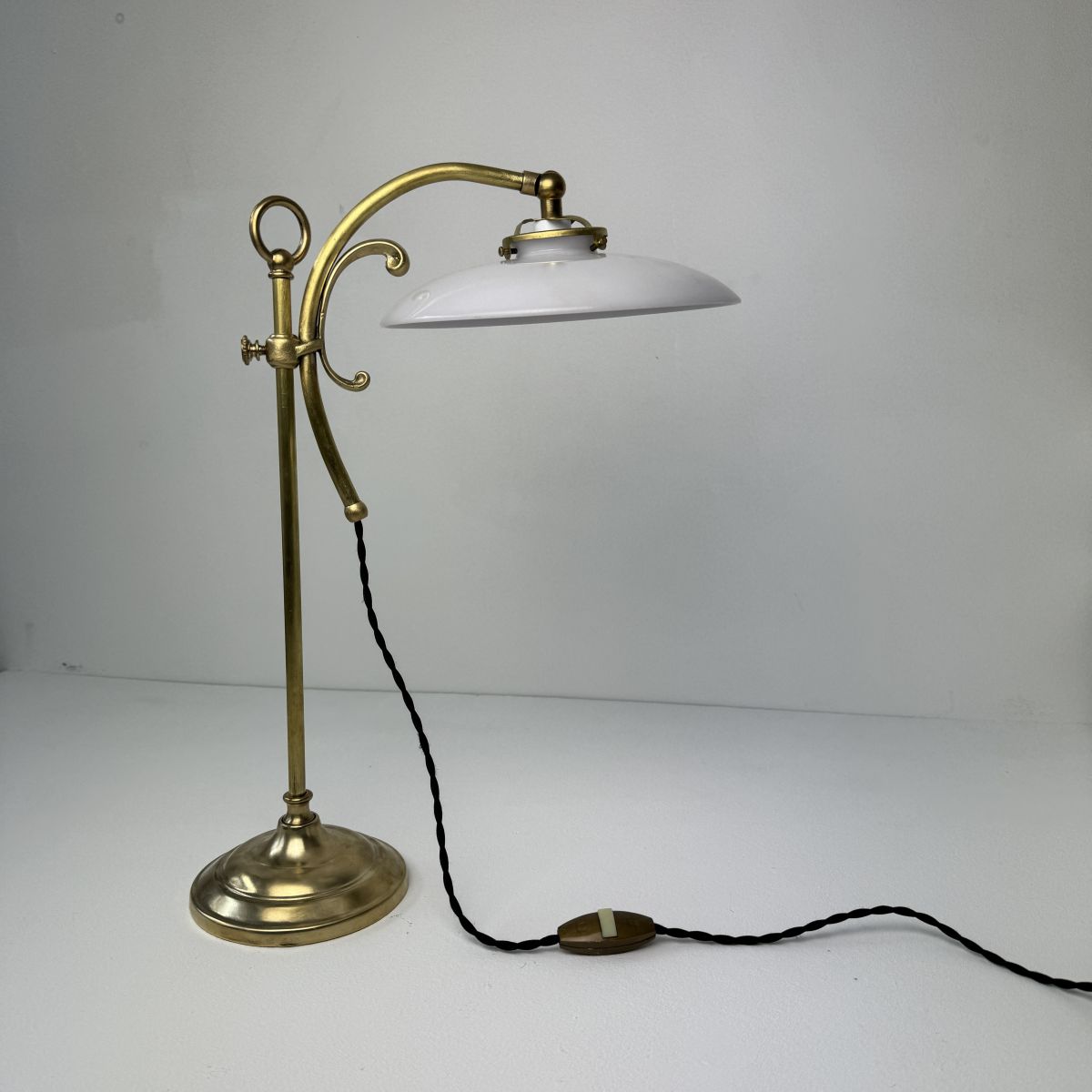 Lampe d'atelier vintage avec col de cygne, 1950