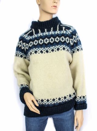 pull vintage laine