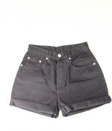 short taille haute noir vintage