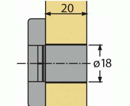 Serrure de rideau d'armoire à crochets à cylindre 6195 HETTICH 