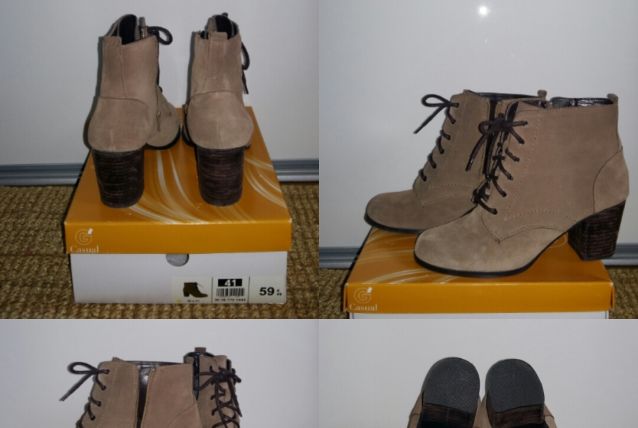 Bottines à talons en cuir