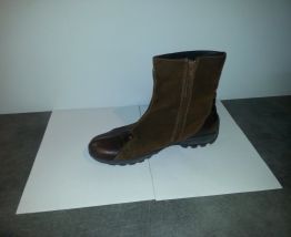 Bottines en daim et cuir