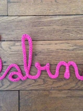 2 prénoms AU CHOIX tricot vintage décoration enfance