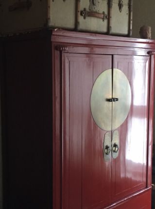 Magnifique Armoire Chinoise rouge