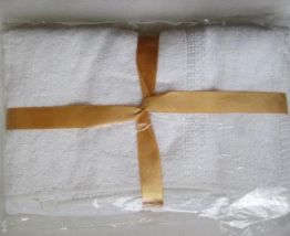 Ensemble cadeau Serviette et gant petite abeille jaune et or