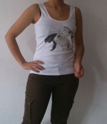 T shirt chat squelette