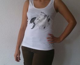 T shirt chat squelette