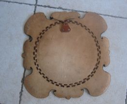 miroir cuir amerique vintage