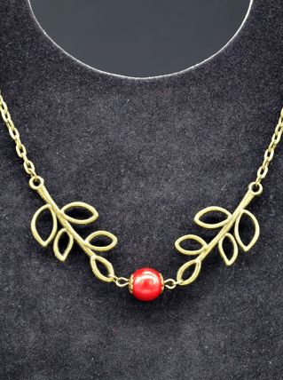 COLLIER BRANCHES ET PERLE NACREE