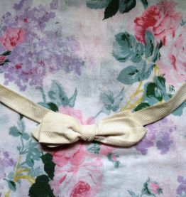 Noeud papillon coton blanc vintage