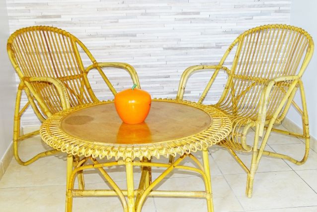 Salon en rotin 