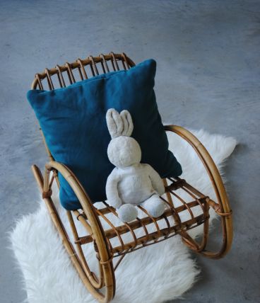 Rocking chair enfant vintage en rotin