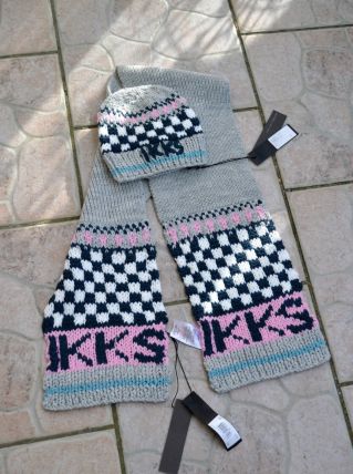 IKKS set Bonnet fille 2/4 ans et écharpe 128 cm 