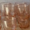 11 verres roses transparant 