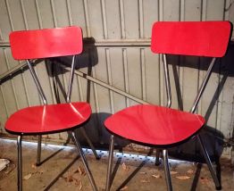 Ensemble Cuisine Vintage Formica rouge