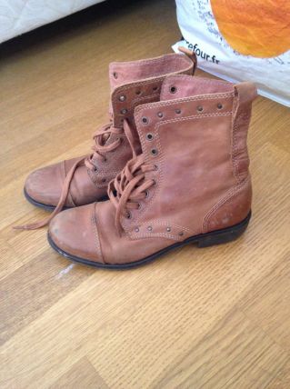 Bottines en cuir