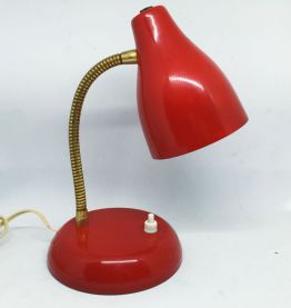 Lampe col de cygne 60s rouge