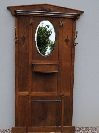 Vestiaire porte manteau ancien en bois
