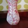 Vase vintage blanc et rose