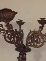 candelabres 5 branches versailles en laiton doré