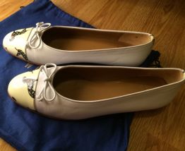 Chaussures ballerines Stuart Weitzman en cuir blanc