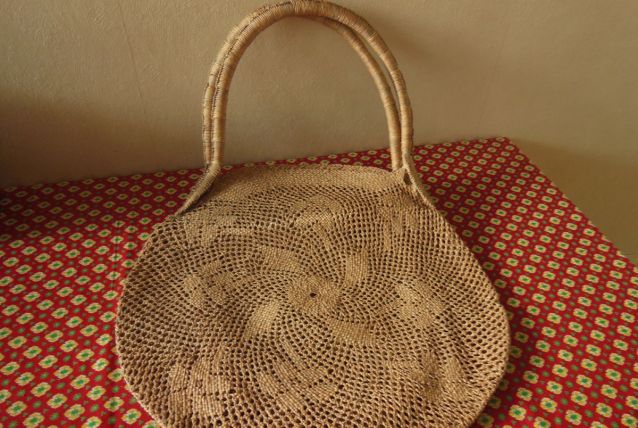 SAC FEMME EN RAFIA - VINTAGE