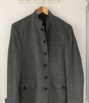 Veste habitée gris col mao
