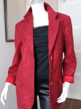 Veste blazer dandy laine rouge cerise T 38 UNGARO