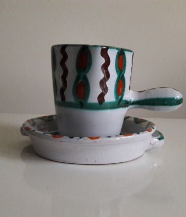 Pot à lait et sa coupelle A. Fazio Vallauris 
