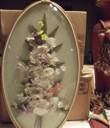 fleurs sous cadre vinage