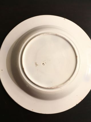 Assiette creuse en faïence début XXème siècle 