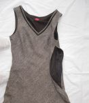 Robe rétro 3 volants tweed marron et beige ESPRIT T 36