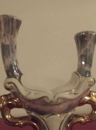 paire bougeoirs vintage 