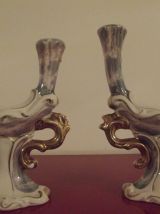 paire bougeoirs vintage 