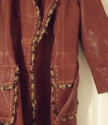 manteau cuir vintage