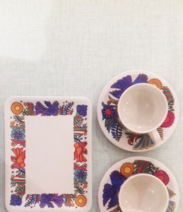 2 Tasses et plat à biscuits "Acapulco" Villeroy &amp; Bosch