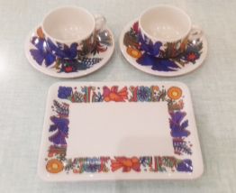 2 Tasses et plat à biscuits "Acapulco" Villeroy &amp; Bosch