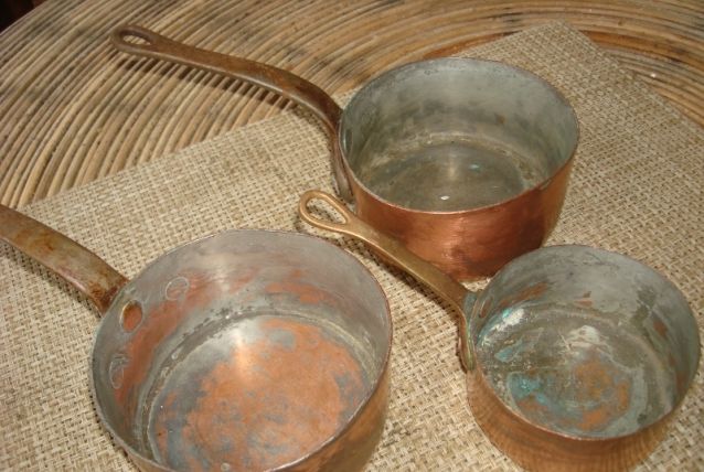 Cuivre ancien sautoir et casserolle