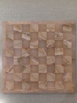Plateau en marbre pour jeu d'échecs