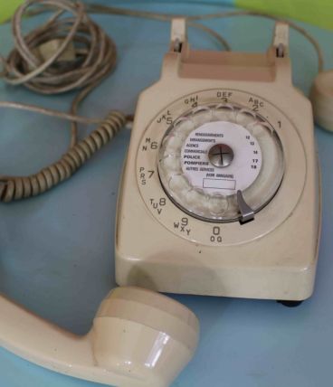 Téléphone blanc SOCOTEL S63  vintage retro