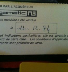 Machine à écrire NOGAMATIC année 1974