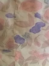 Chemisier-veste vintage T36 saumon pâle imprimé