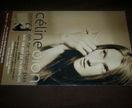 GRAND CARTONNAGE PLV PUB CELINE DION 50 CM PAR 31 CM 